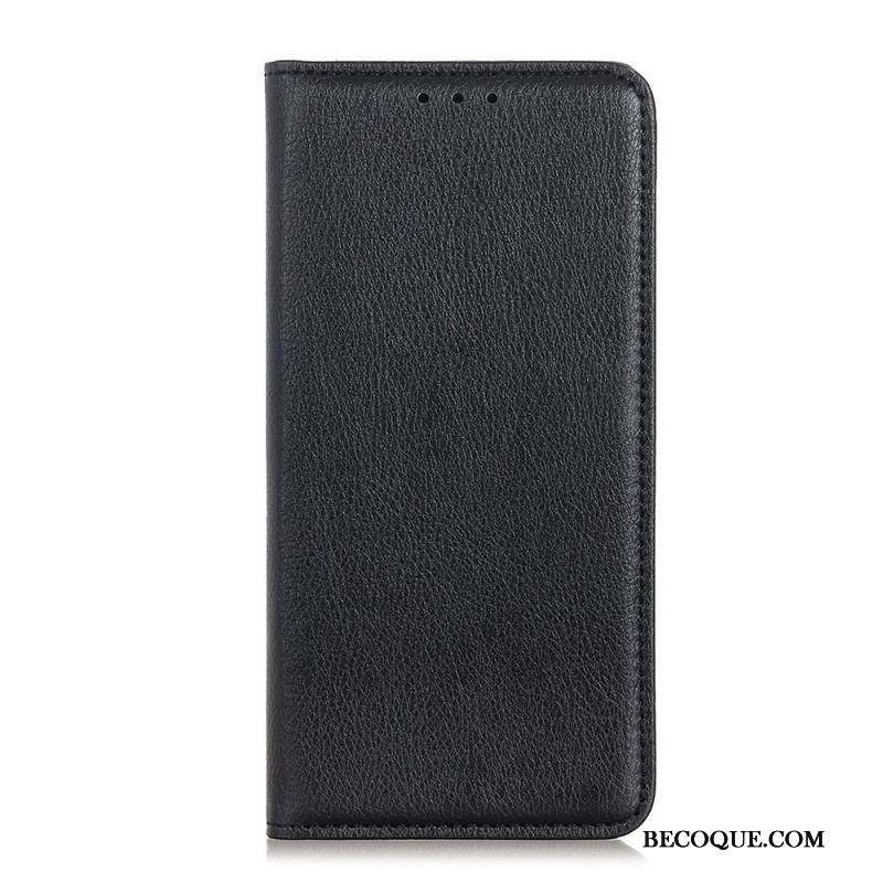 Flip Cover Moto G41 / G31 Cuir Fendu Mat