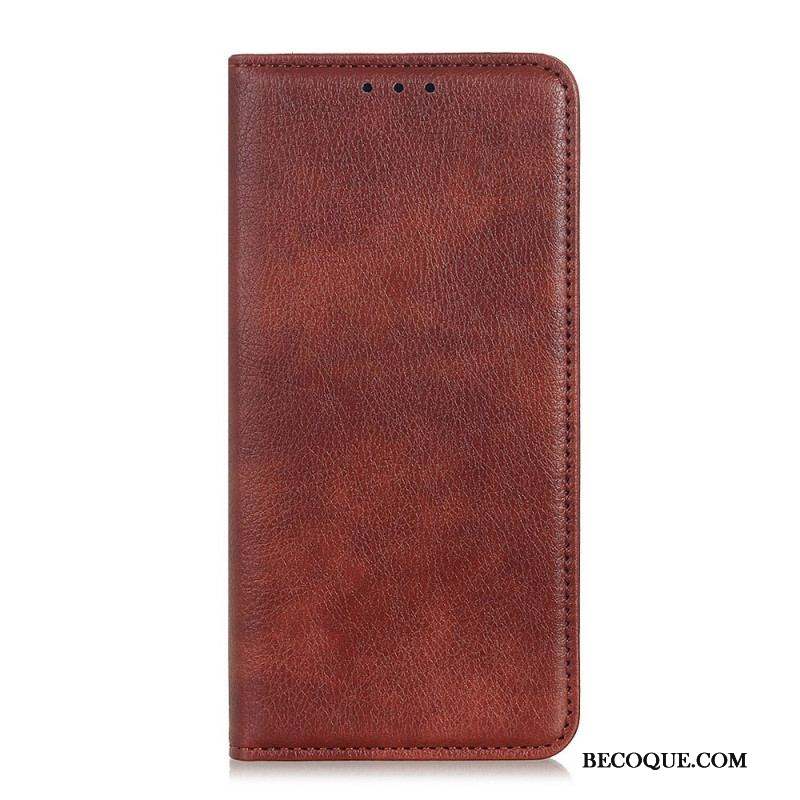 Flip Cover Moto G41 / G31 Cuir Fendu Mat