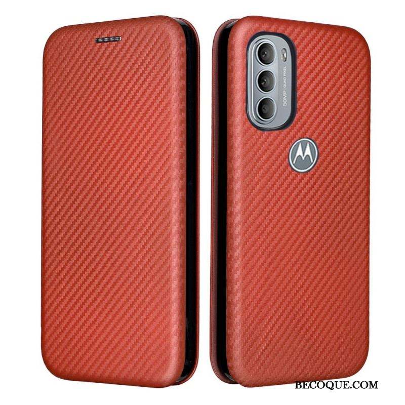 Flip Cover Moto G41 / G31 Silicone Carbone