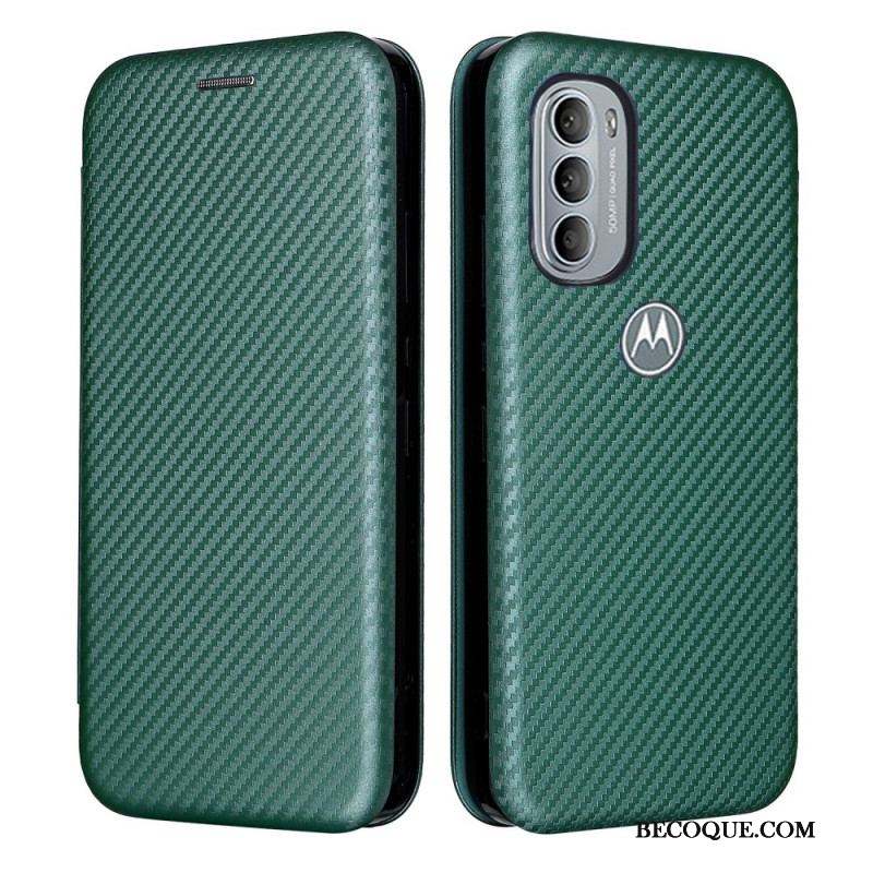 Flip Cover Moto G41 / G31 Silicone Carbone