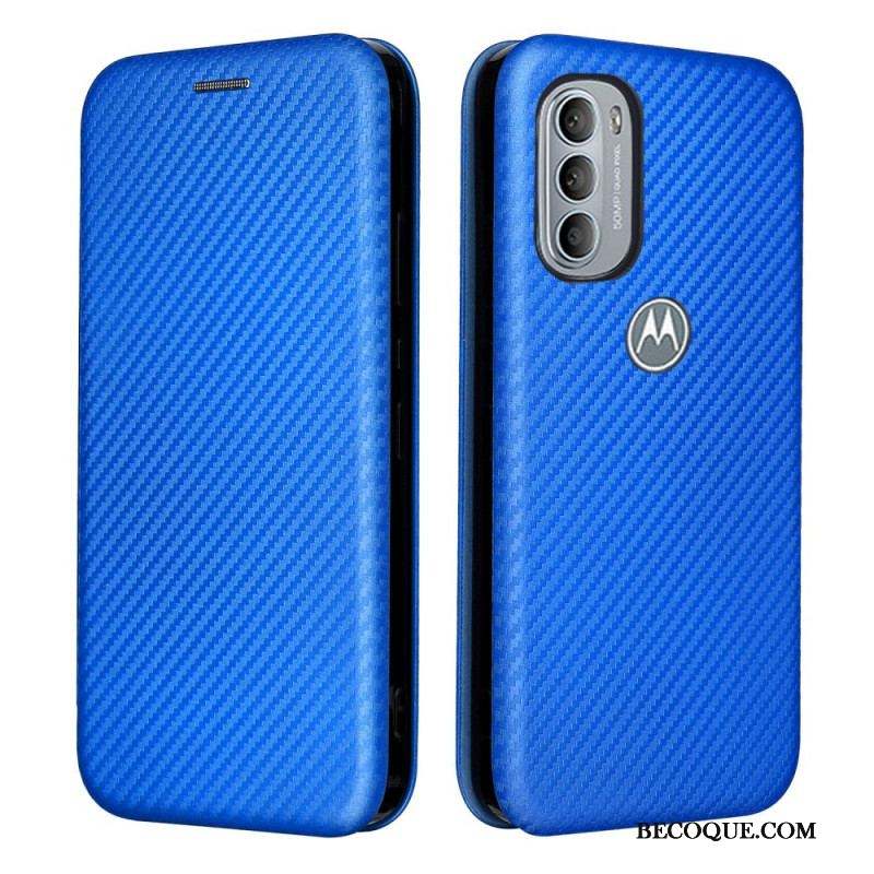 Flip Cover Moto G41 / G31 Silicone Carbone