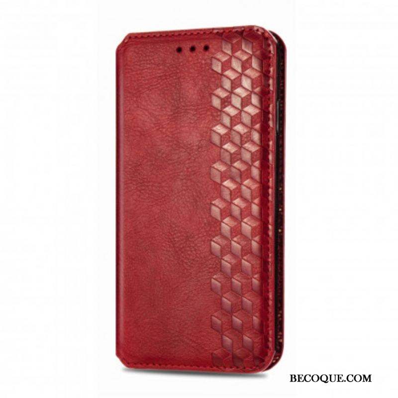 Flip Cover Motorola Edge 20 Lite Simili Cuir Texture Diamant