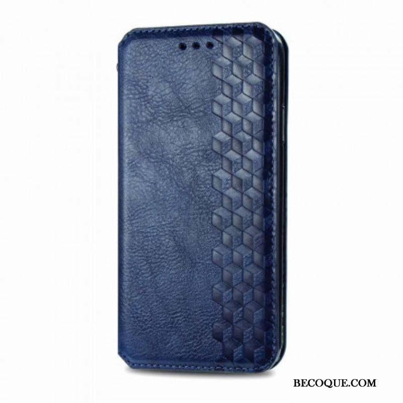 Flip Cover Motorola Edge 20 Lite Simili Cuir Texture Diamant