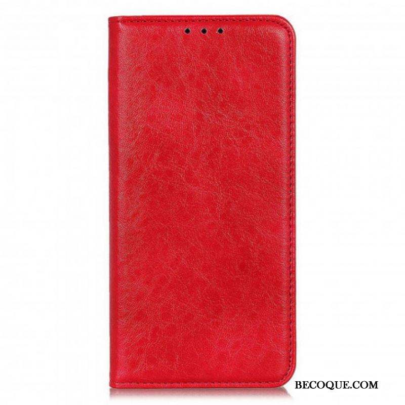 Flip Cover Motorola Edge 20 Pro Cuir Fendu Texturé