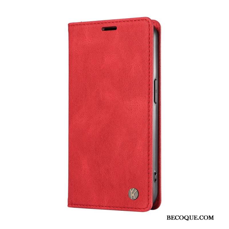 Flip Cover Motorola Edge 50 Effet Daim YIKATU