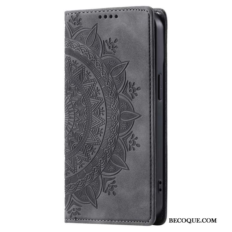 Flip Cover Motorola Edge 50 Fusion Effet Daim Mandala