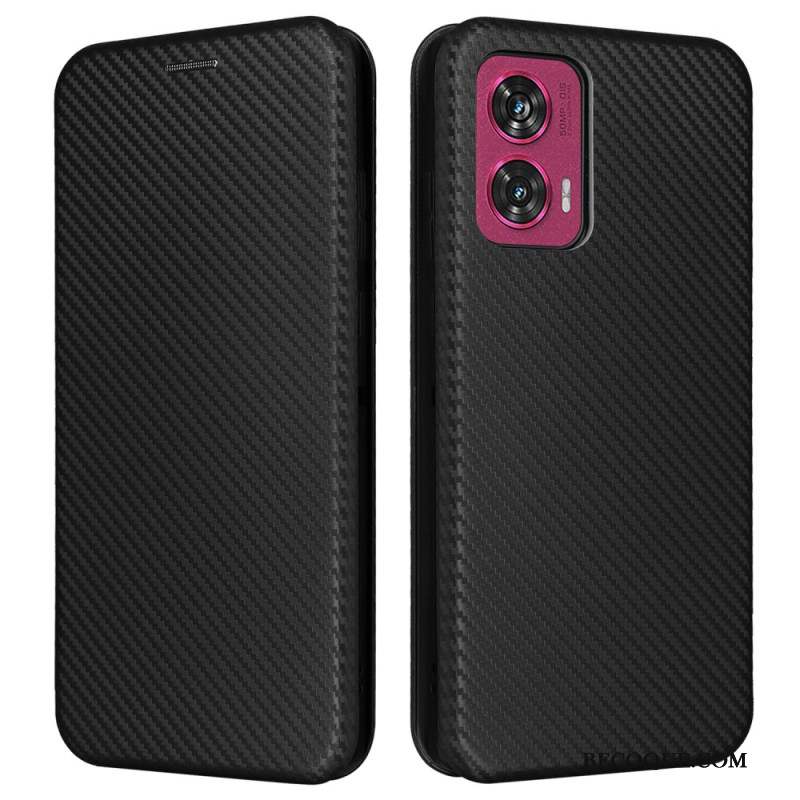 Flip Cover Motorola Edge 50 Fusion Fibre Carbone