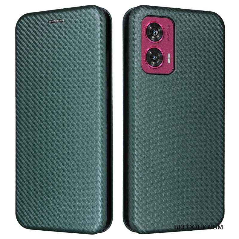 Flip Cover Motorola Edge 50 Fusion Fibre Carbone