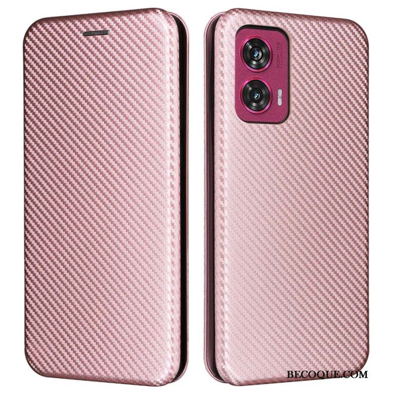 Flip Cover Motorola Edge 50 Fusion Fibre Carbone