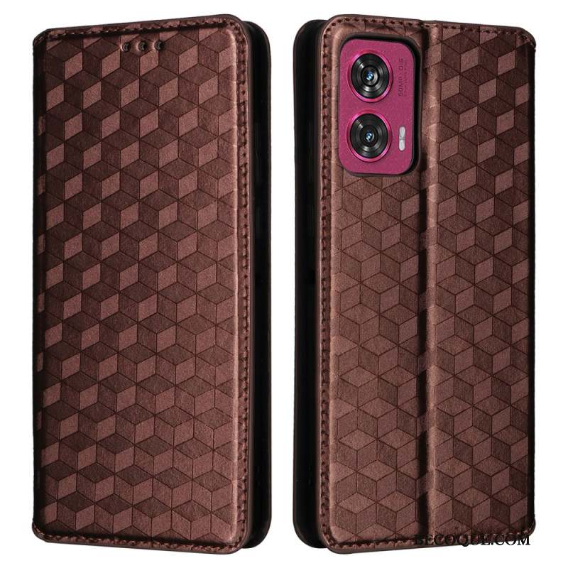 Flip Cover Motorola Edge 50 Fusion Losanges 3D