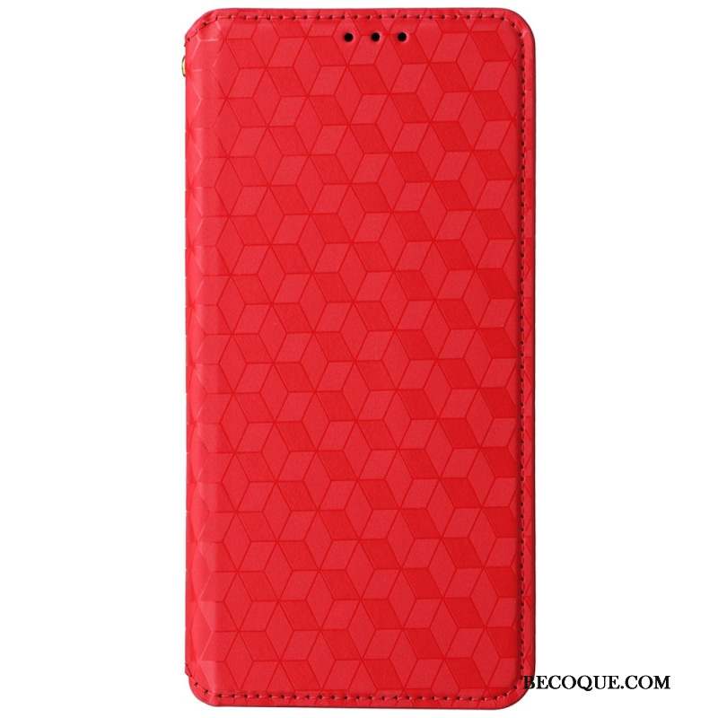 Flip Cover Motorola Edge 50 Neo Cubes 3D