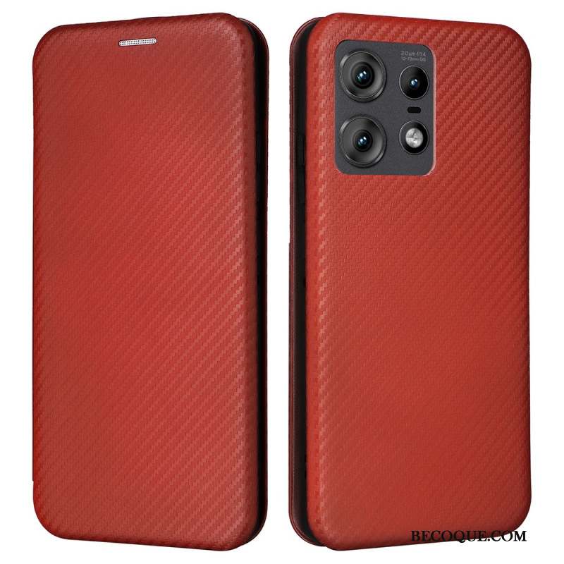 Flip Cover Motorola Edge 50 Pro Fibre Carbone