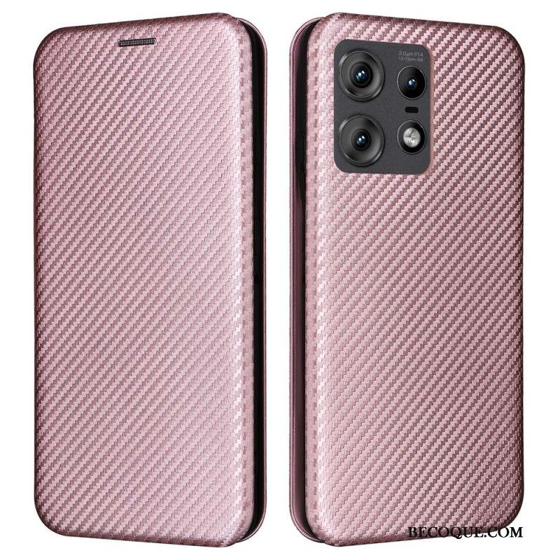 Flip Cover Motorola Edge 50 Pro Fibre Carbone