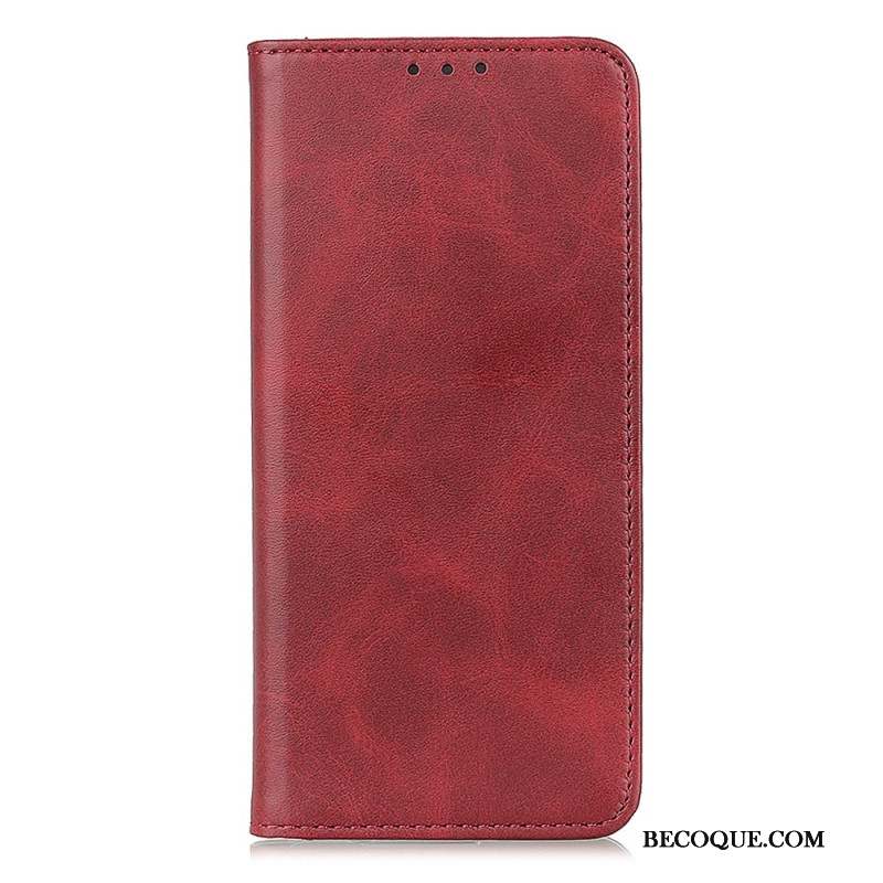 Flip Cover Motorola Edge 50 Texture Cuir