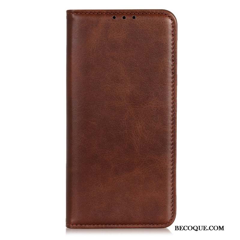 Flip Cover Motorola Edge 50 Texture Cuir