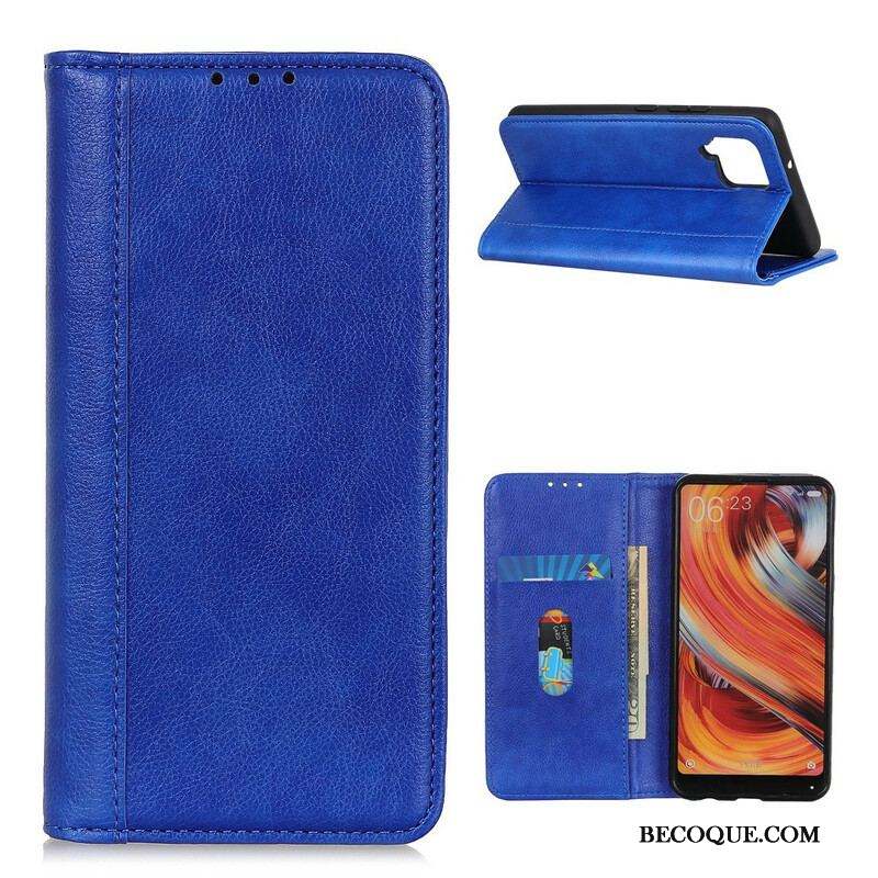 Flip Cover Samsung Galaxy A12 / M12 Cuir Fendu Coloré