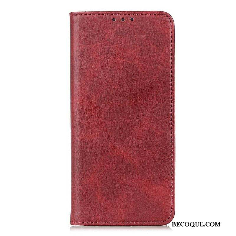 Flip Cover Samsung Galaxy A14 5G / A14 Cuir Fendu