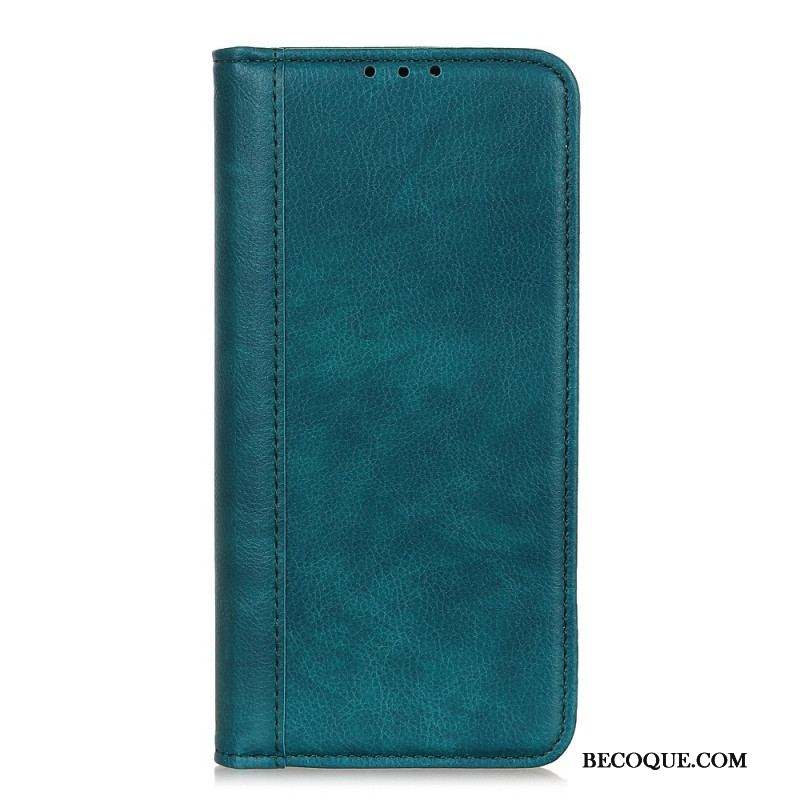 Flip Cover Samsung Galaxy A14 5G / A14 Cuir Fendu Stylé