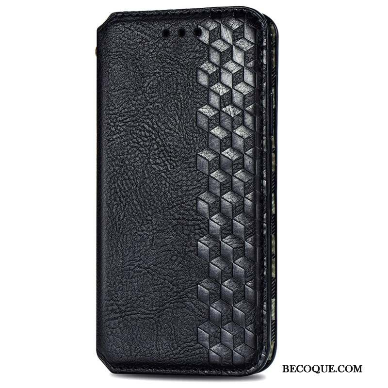 Flip Cover Samsung Galaxy A16 4G / 5G Effet Daim Vintage Frise