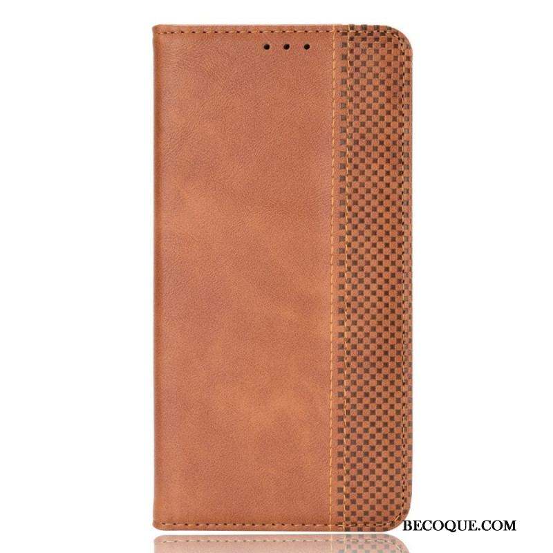 Flip Cover Samsung Galaxy M23 5G Effet Cuir Vintage Stylisé