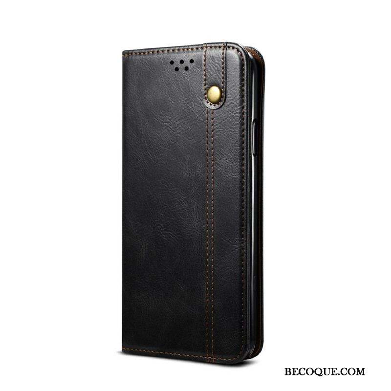 Flip Cover Samsung Galaxy S21 5G Simili Cuir Ciré