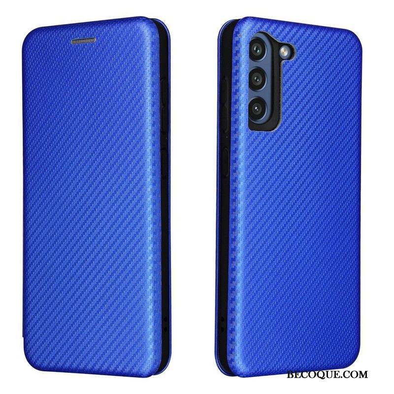 Flip Cover Samsung Galaxy S21 FE Fibre Carbone