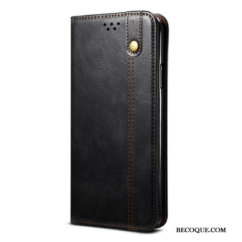 Flip Cover Samsung Galaxy S21 FE Simili Cuir Ciré