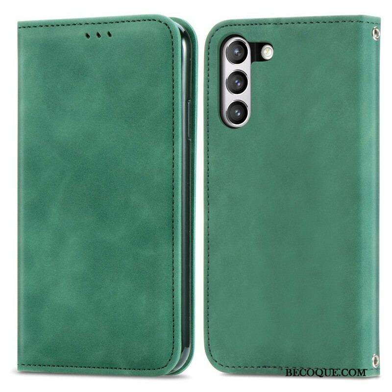 Flip Cover Samsung Galaxy S21 FE Simili Cuir Vintage