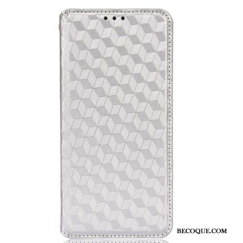 Flip Cover Samsung Galaxy S22 5G Effet Cuir Diamant