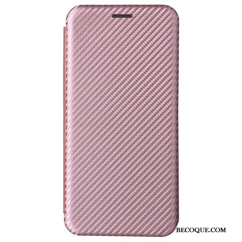 Flip Cover Samsung Galaxy S22 5G Fibre Carbone