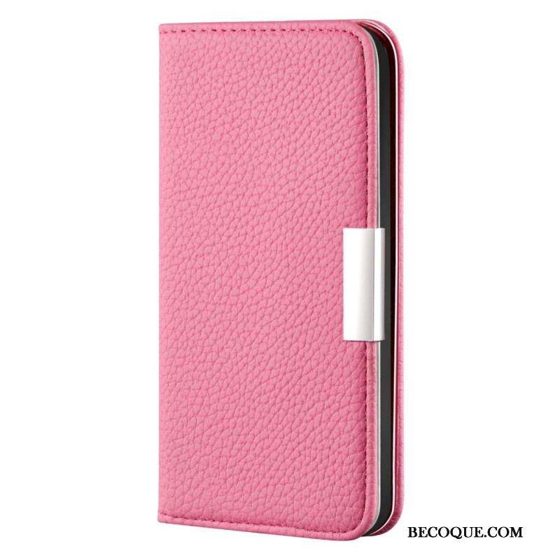 Flip Cover Samsung Galaxy S22 5G Simili Cuir Litchi Ultra Chic