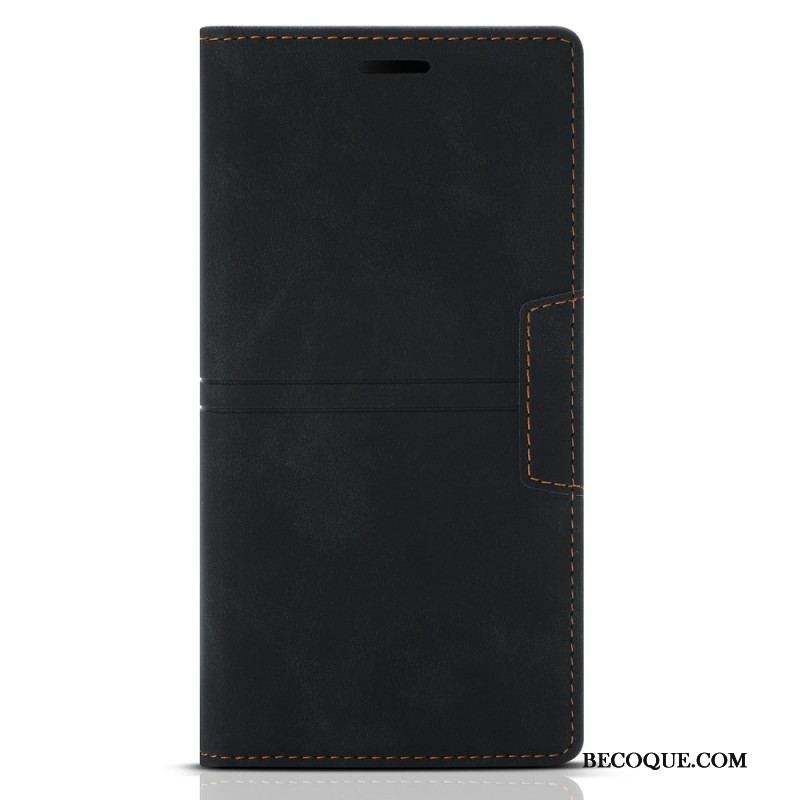 Flip Cover Samsung Galaxy S22 5G Style Cuir Couture Fermoir Magnétique