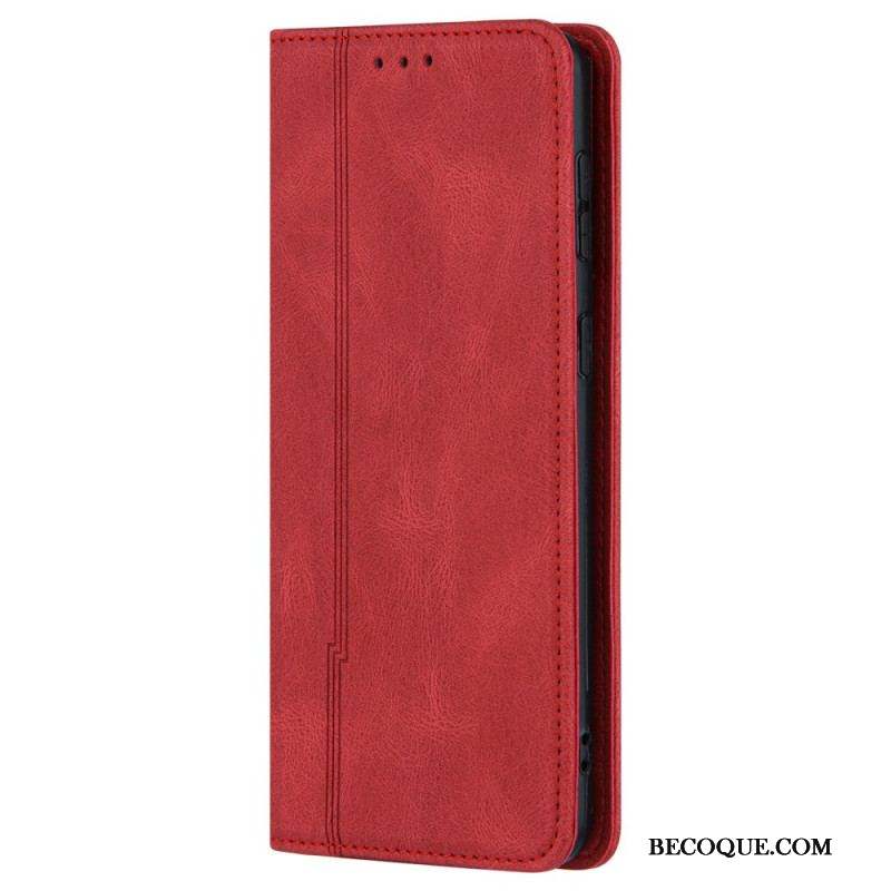 Flip Cover Samsung Galaxy S22 Style Cuir Ligne