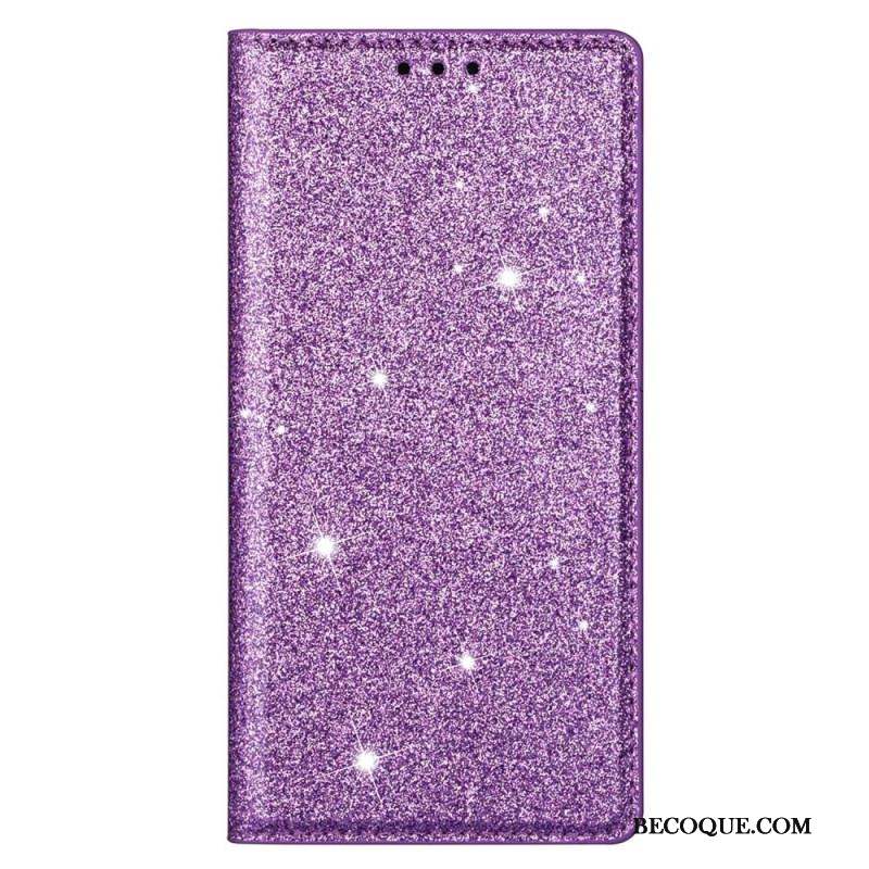 Flip Cover Samsung Galaxy S22 Ultra 5G Style Paillettes