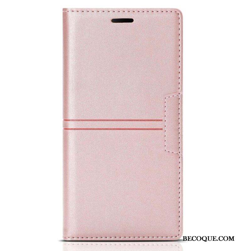 Flip Cover Samsung Galaxy S23 Plus 5G Style Cuir Couture Fermoir Magnétique