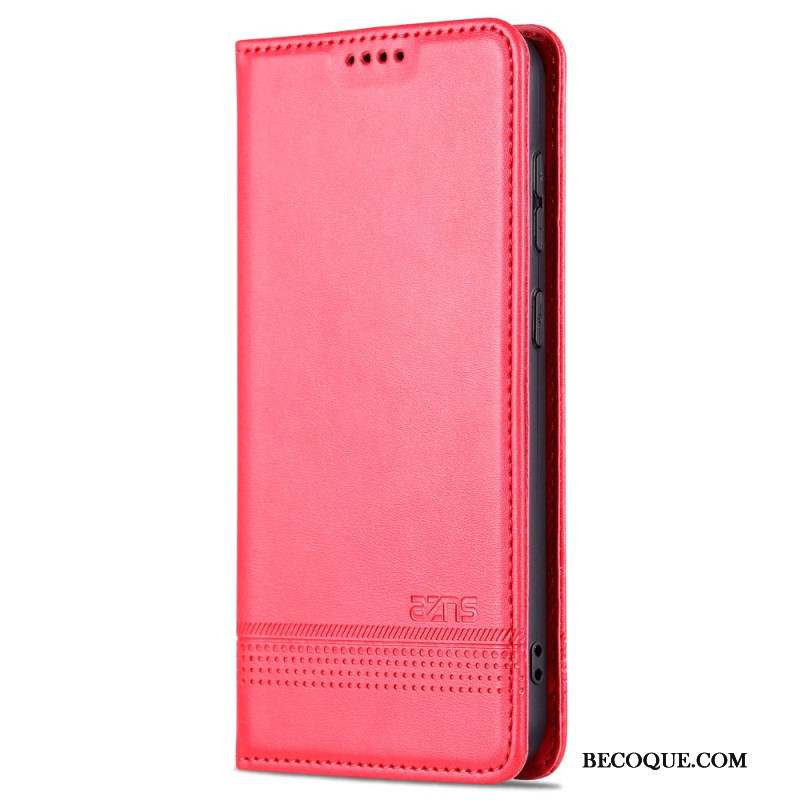 Flip Cover Samsung Galaxy S24 5G Effet Cuir AZNS