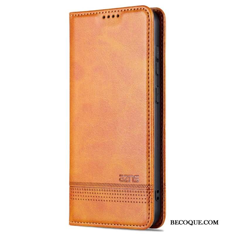 Flip Cover Samsung Galaxy S24 5G Effet Cuir AZNS