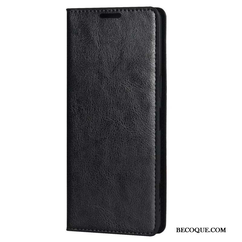 Flip Cover Sony Xperia 1 IV Véritable Cuir