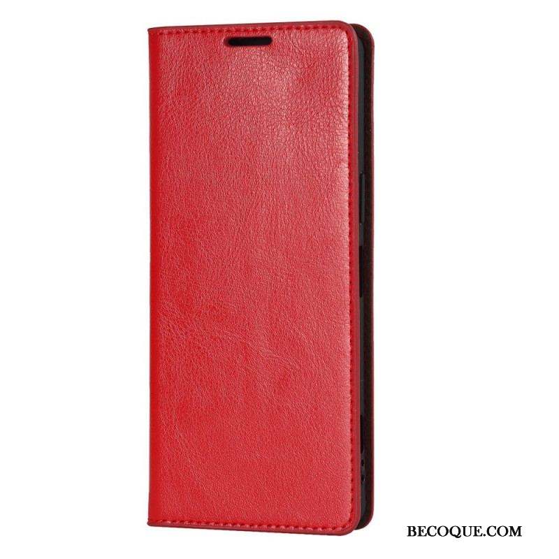 Flip Cover Sony Xperia 1 IV Véritable Cuir