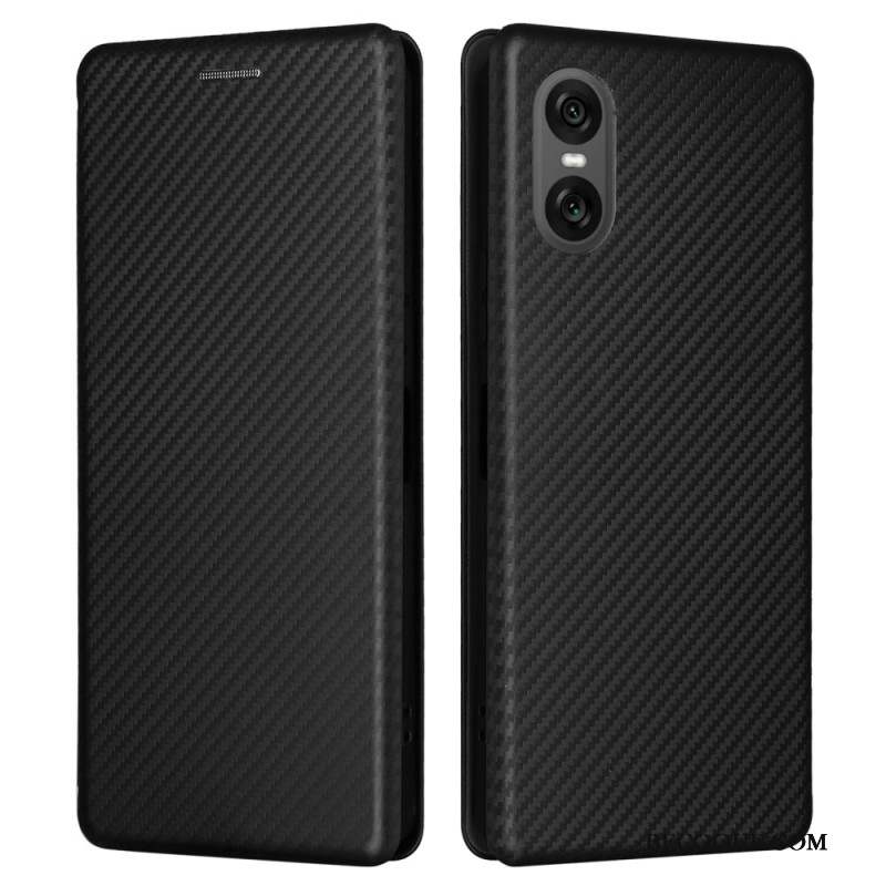 Flip Cover Sony Xperia 10 VI Fibre Carbone