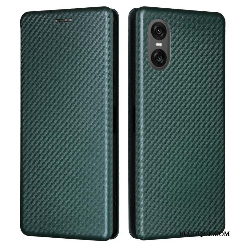 Flip Cover Sony Xperia 10 VI Fibre Carbone