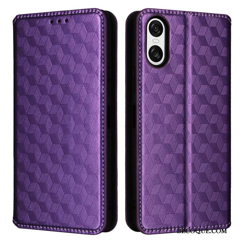 Flip Cover Sony Xperia 10 VI Losanges 3D