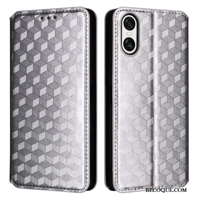 Flip Cover Sony Xperia 10 VI Losanges 3D