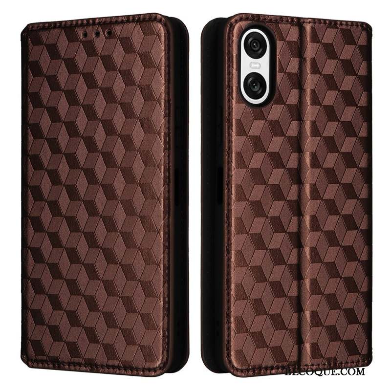 Flip Cover Sony Xperia 10 VI Losanges 3D