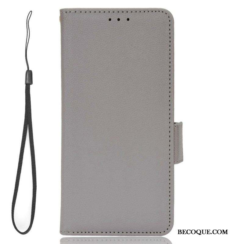 Flip Cover Xiaomi 12T / 12T Pro Effet Cuir avec Lanière