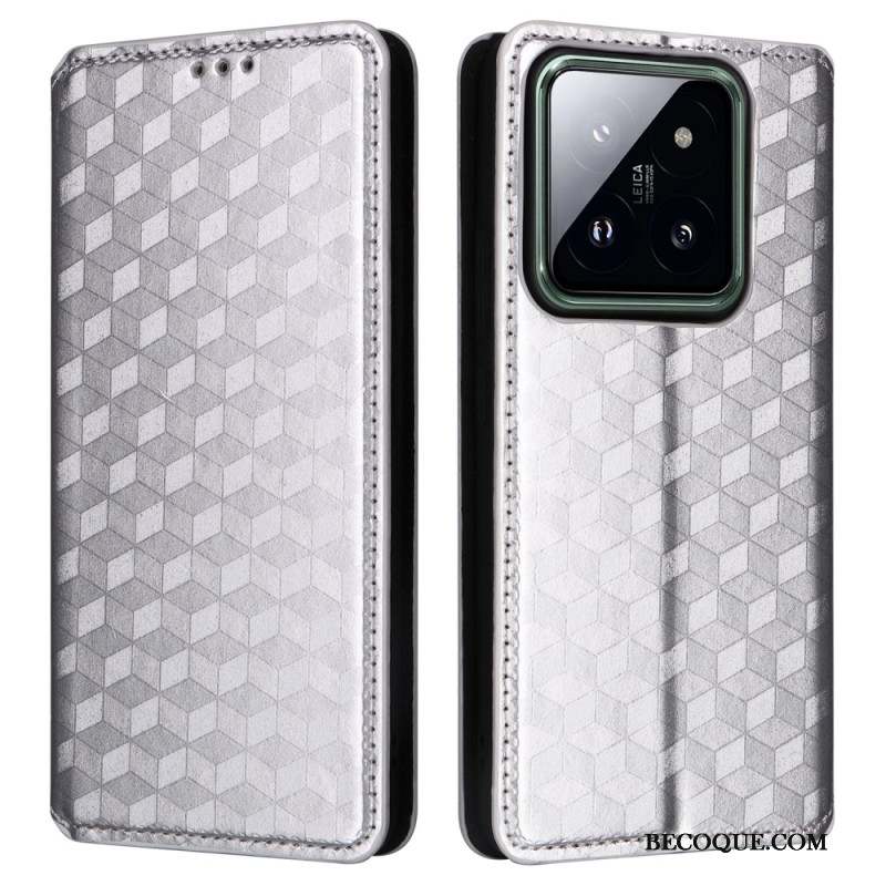 Flip Cover Xiaomi 14 Pro Cubes 3D