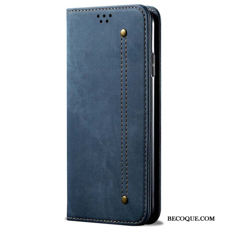 Flip Cover Xiaomi 14 Pro Tissu Jeans