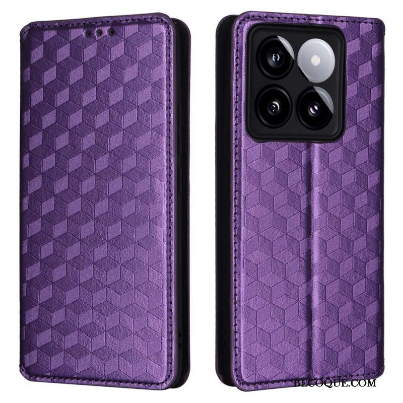 Flip Cover Xiaomi 14T Pro Cubes 3D