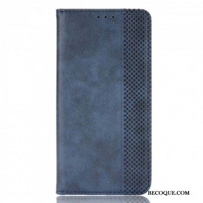 Flip Cover Xiaomi Redmi Note 10/10S/Poco M5s Effet Cuir Vintage Stylisé