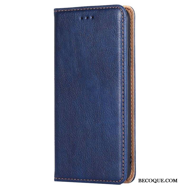 Flip Cover Xiaomi Redmi Note 12 Pro/Poco X5 Pro 5G Simili Cuir Coutures